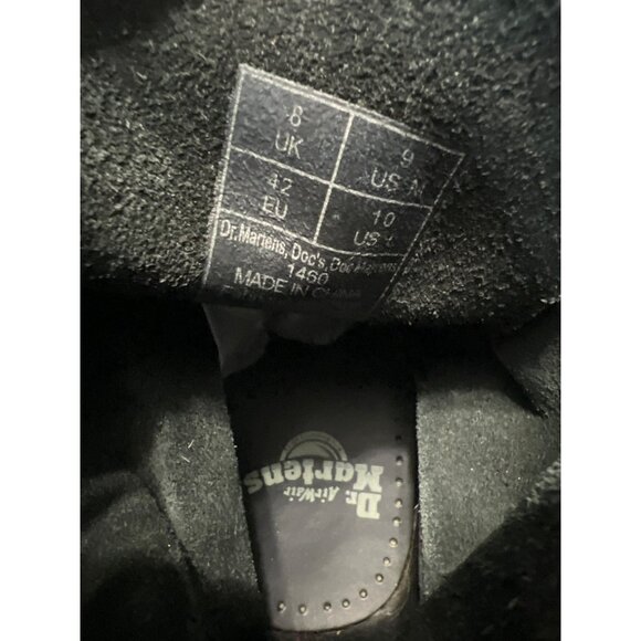 Dr Martens 1460 Black Leather 8-Eye Boots Mens 9 Womens 10 AirWair Sole 42 - Picture 5 of 10